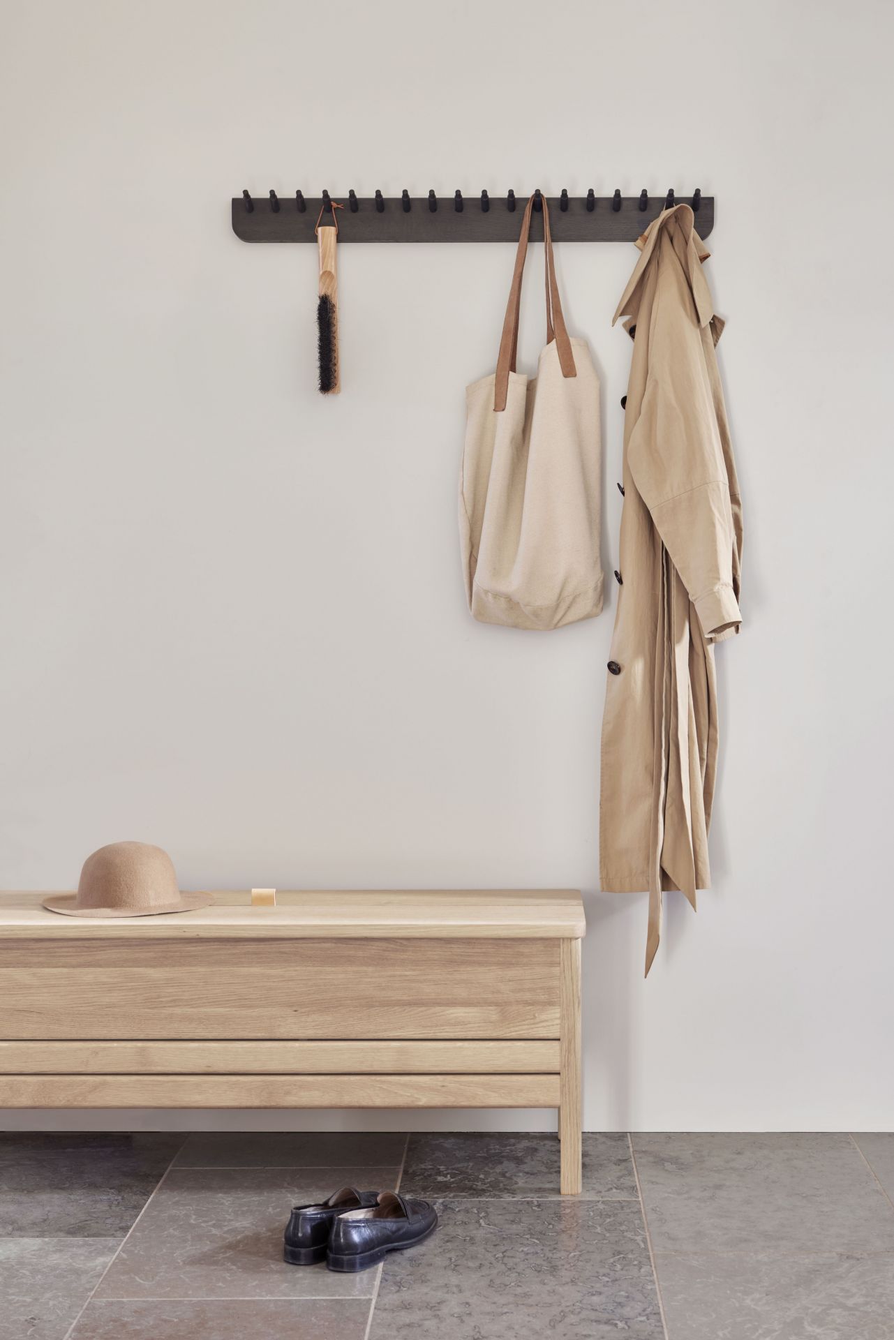 Oak coat rail cheap